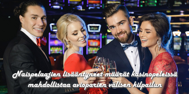 Naispelaajien lisääntyneet määrät kasinopeleissä