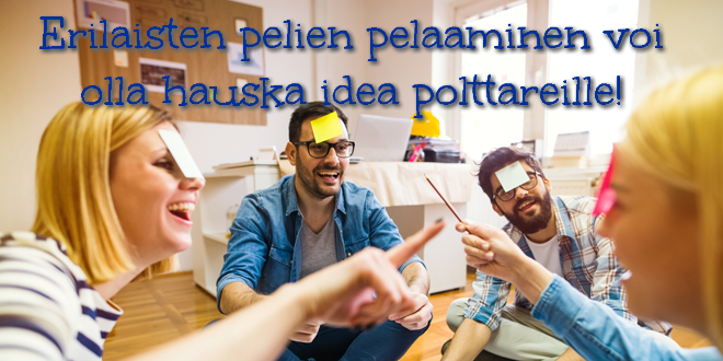 Pelien pelaaminen polttareilla